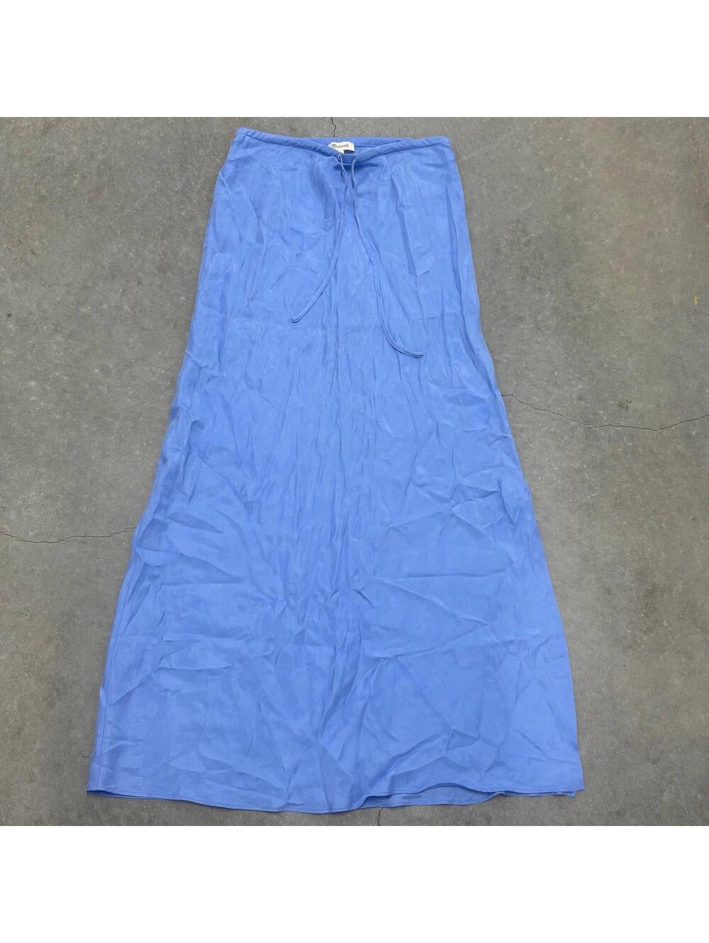 Madewell Cupro Viscose Blue Skirt NWT